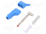 Conector banană 4mm ST&Auml;UBLI 32A 600V albastră 2,5mm2 pe cablu