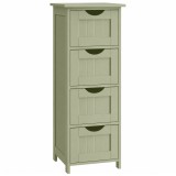 Dulap de baie VASAGLE cu 4 sertare, 30x30x82 cm, verde laur