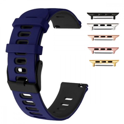 Curea silicon, compatibila Apple Watch 9|8|7|6|5|4|3|2|1 Series, 41mm|40mm|38mm, Chicago Blue foto