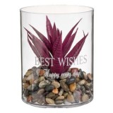 Vază Decorativă cu Plantă Artificială din Plastic &ndash; Soluție de Decorație, CMCLASS