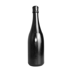 Plug anal ALL BLACK 14", &icirc;n formă de sticlă de șampanie, rezistent la apă, lungime 34.5 cm, diametru 9 cm, negru