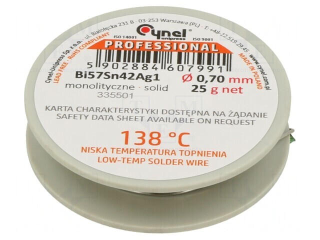 S&acirc;rmă de Lipit Fără Plumb 0,7mm 25g
