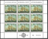 C2523 - Iugoslavia 1982 - Europa Yv.no.1805 in bloc de 9 neuzat,perfecta stare, Nestampilat