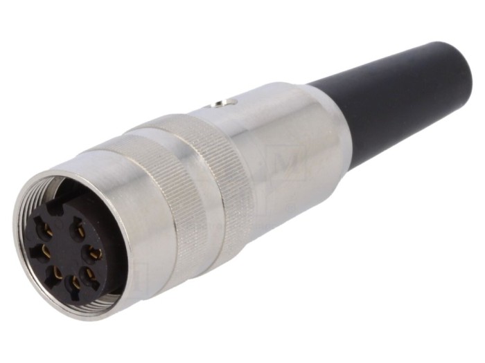 Conector M16 mamă 7 pini drept