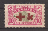 Reunion 1915- Crucea Roșie-Timbru din 1907 Suprataxat,MH, RARA (vezi descrierea)