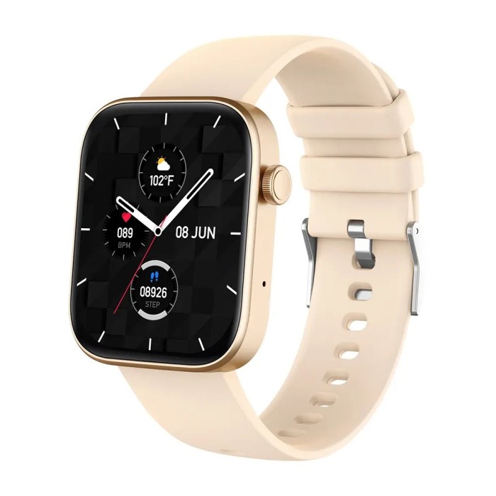 COLMI P71 Gold Smartwatch , Ceas inteligent 1.9, HD, Apeluri Bluetooth, Voice Assistant, Monitorizare Sanatate, IP68 Waterproof, Android iOS