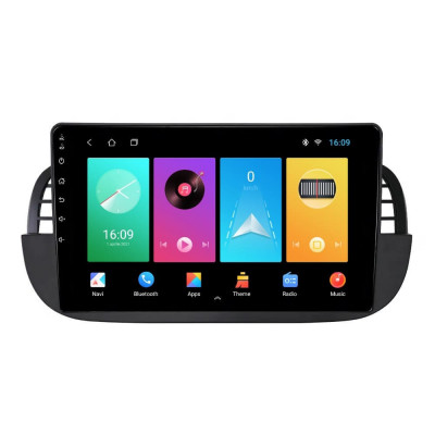 Navigatie dedicata cu Android Fiat 500 2007 - 2015, negru, 1GB RAM, Radio GPS foto
