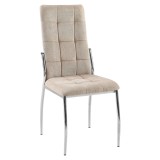 Cumpara ieftin Scaun tesatura maro crom Adora 46x56x99 cm