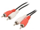 Cablu RCA Dual 7.5m Negru