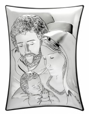 Icoana Sfanta Familie argint 8 x 10 cm
