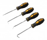 Set 4 Mini Strapungeri C&acirc;rlig Tolsen, Cr-V, Diverse Unghiuri (Point, 90, 45, Straight), Indepartare Garnituri Sigurante Splint Sigilii