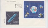 C12 - FDC Romania - 25 de ani de cosmonautica - colita - LP1072 - 1983, Romania de la 1950, Spatiu