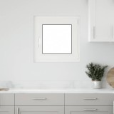 VidaXL Fereastra de subsol &bdquo;RISOR&rdquo; 60x60 cm Pt&amp;Turn DIN Dreapta Alb