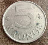 C50 - Moneda foarte veche - Suedia - 5 coroane / Kronor - 1988