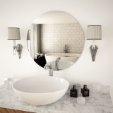 Oglinda Perete Rotunda 60cm Sticla Gossi - Decor Minimalist, Montaj Facil