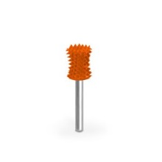 Biax sculptura lemn SABURR - Cap 9,5 mm-cilindric concav coada 3,2mm , Granulatie Saburr FOARTE ASPRA - PORTOCALIE