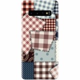 Husa silicon pentru Samsung Galaxy S10, Patchwork Vector