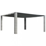 Cumpara ieftin Pavilion acoperiș glisant gri antracit 400x400x200 cm poliratan