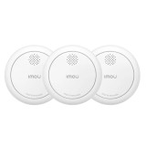 Kit 3 detectoare de fum inteligente Imou ZSM1, Zigbee, EN14604, 85 dB