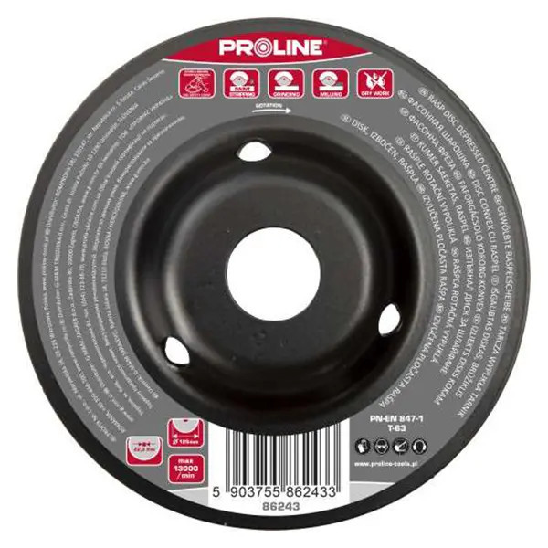 Disc Proline Raspel Depresat Fin Diametru 125 mm