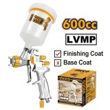 Pistol de vopsit cu aer lvmp vas plastic sus - Ingco ASG1065