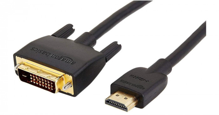 Cablu adaptor Amazon Basics HDMI la DVI, bidirectional 1080p, placat cu aur, negru, 1.8 m - RESIGILAT