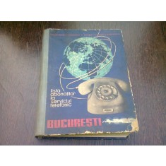 LISTA ABONATILOR LA SERVICIUL TELEFONIC, BUCURESTI 1966