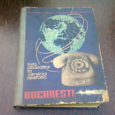 LISTA ABONATILOR LA SERVICIUL TELEFONIC, BUCURESTI 1966