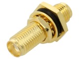Adaptor SMA mamă dublu GCT 50&Omega; PTFE 6GHz IP67 RFAD-SA3SA2-01-N-A