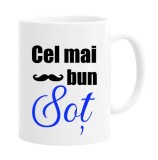 Cana alba personalizata &quot;Cel mai bun sot&quot;, INOVATIX&reg;. 330ml