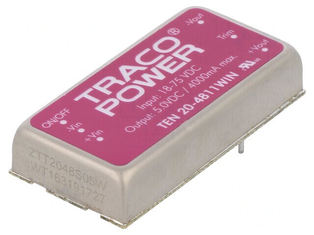 Convertor DC/DC 20W 18-75V la 5V 4A 400kHz