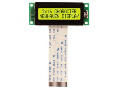 Afişaj LCD alfanumeric 16x2 galben-verde LED foto