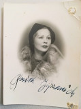 Foto ROSINA KRANNICH anii 30-40 Opera Romana Bucuresti semnatura 9 x 6,5 cm