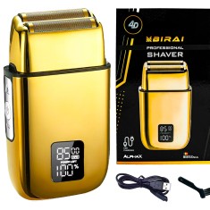 Aparat de Ras Electric Profesional 4D BIRAI&reg; AlphaX, Shaver 8500 RPM, Acumulator Reincarcabil, 3 Viteze Ajustabile, Waterproof, Display LCD, Afisaj LE