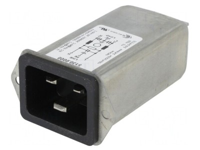Conector Alimentare AC Tată 16A 250V IEC 60320 foto