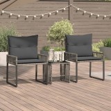 vidaXL Set de Mobilier pentru Exterior 7 pcs Gri și gri &icirc;nchis 42025157
