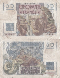 1949 (19 V), 50 francs (P-127b.5) - Franța