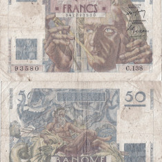 1949 (19 V), 50 francs (P-127b.5) - Franța