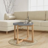 Măsuță de cafea gri 53x53x43,5 cm lemn prelucrat&amp;lemn masiv pin