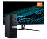 Pachet PC second hand DELL OptiPlex 5070 SFF i7-9700, 8GB, SSD 256GB, monitor 22 inch