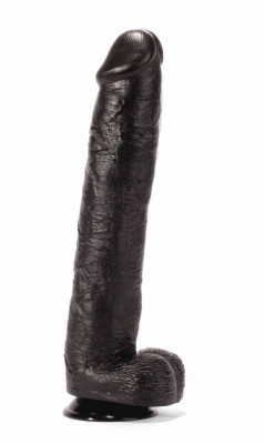 Dildo Realistic Hunters Cock, Negru, 43 cm foto