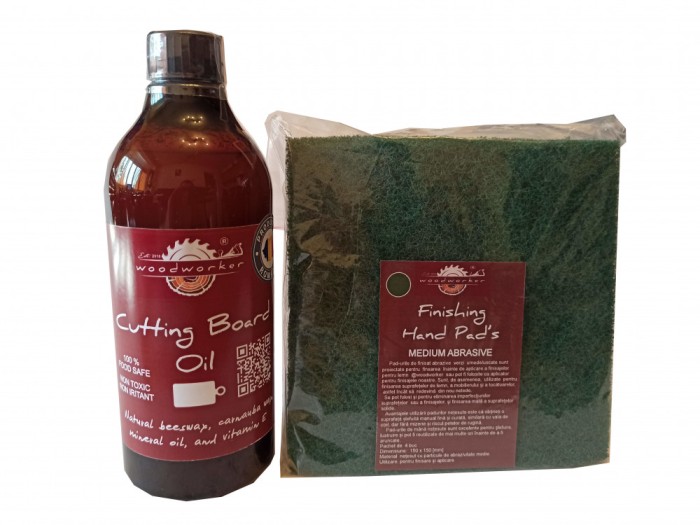 Prep&rsquo;N&rsquo;Shine-Cutting Board Oil &amp; Hand Pad&rsquo;s Medium Abrasive, verde, 500 ml