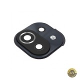 Geam Blitz - Geam Camera Spate Xiaomi Mi 11 Lite 5G / 11 Lite cu Rama Negru, Aftermarket