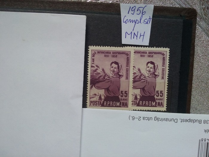 1956-5 ani G.A.C.inscriptionare gresita- L.P.420-2 seturi-MNH+MLH