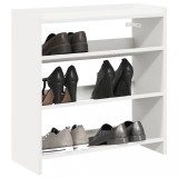VidaXL Pantofar, alb, 60x25x62 cm, lemn prelucrat