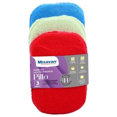 Pernute curatat multisuprafete Misavan, Pillo, 3 buc/set, multicolor