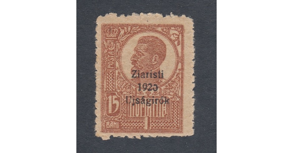 ROMANIA 1920 - ZIARISTI 15 BANI HARTIE DE RAZBOI MNH | arhiva Okazii.ro