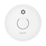DETECTOR de fum LOGILINK, montare tavan/ perete, senzor: fotoelectric, alarma 85 dB, buton test, baterie 9V inlocuibila, alb &quot;SC0015&quot;