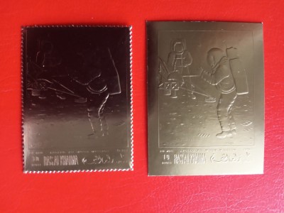 RAS AL KHAIMA, SPACE - MNH GOLD PERF./IMPERF. foto