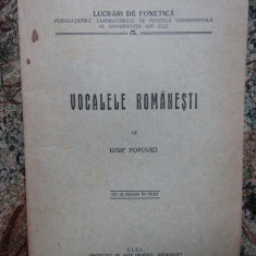 IOSIF POPOVICI - VOCALELE ROMANESTI (1927, cu 21 figuri in text)